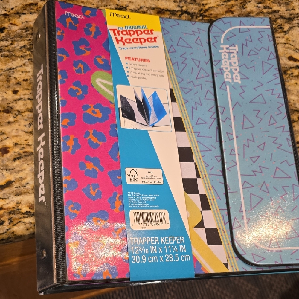 Trapper Keeper Binder - Blue and Black